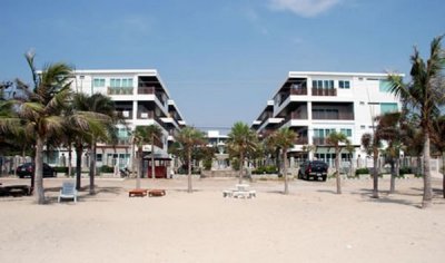 The Beach Palace apartments on the beach in Cha-Am