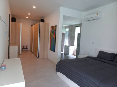 Beautiful pool villa on large land plot near Hua Hin city .