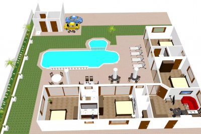 Big pool villa 4 bed room soi 70 near city Hua Hin