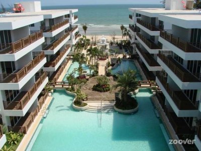 The Beach Palace apartments on the beach in Cha-Am